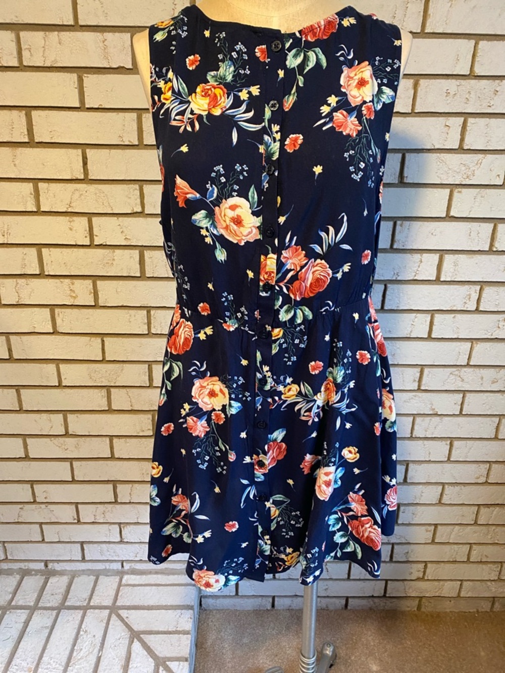 torrid Navy Floral Sleeveless Day Dress